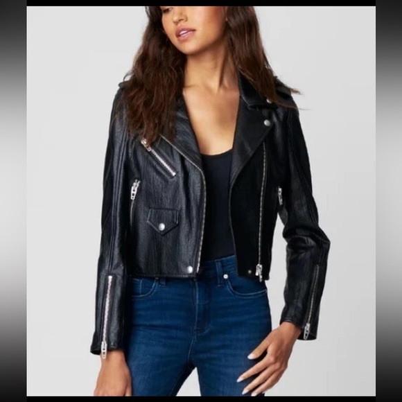 Free people BlankNYC Morning Gram Vegan Leather Moto Jacket - Picture 1 of 11